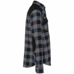 Geruit overshirt met zakken, storm grey / navy checked / black — productfoto 8