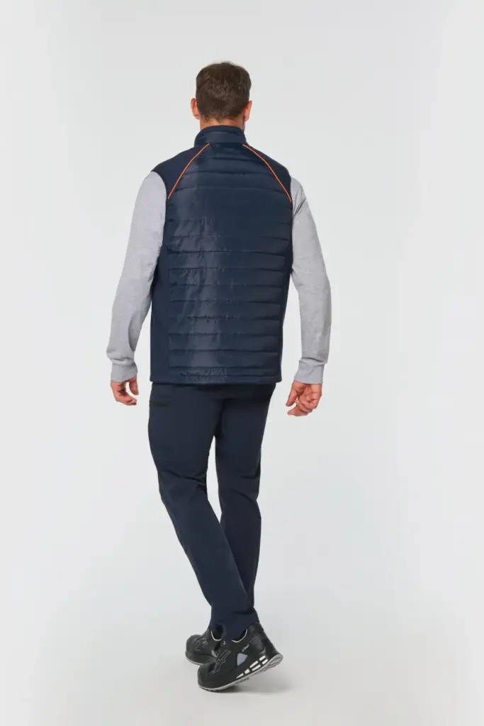 WK606-3_2025 - Hidalgo-werbeartikel Bodywarmer Day To Day in twee stoffen — productfoto 3