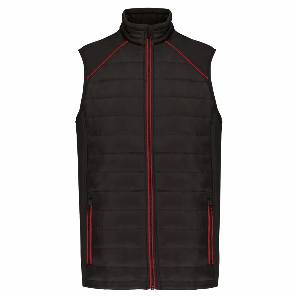PS_WK606_BLACK-RED - Hidalgo Printed Bodywarmer WK606 Water-repellent Stretch XS-5XL — product photo 8