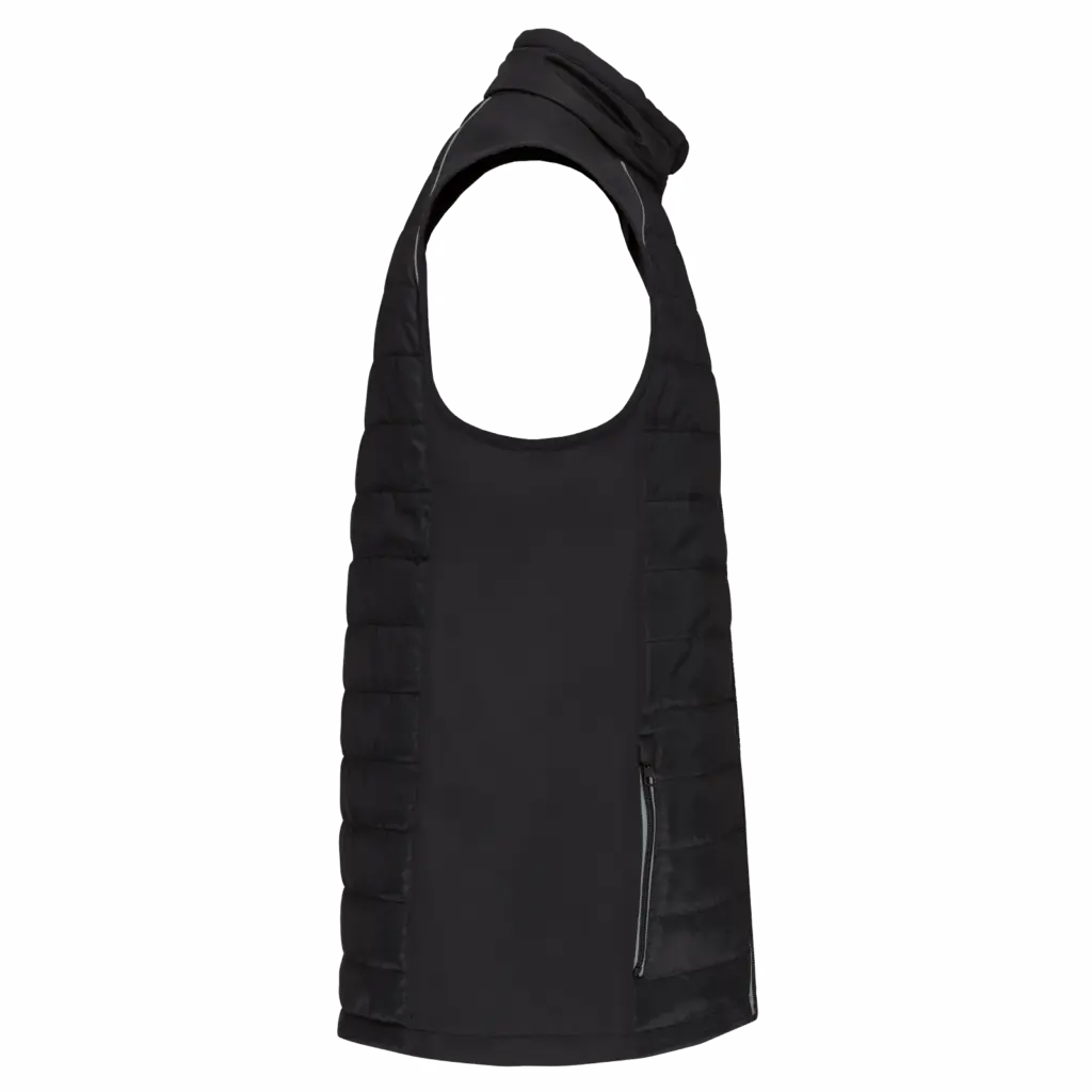 PS_WK606-S_BLACK-SILVER - Hidalgo-werbeartikel Bodywarmer Day To Day in twee stoffen, black / silver — productfoto 8