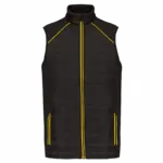 PS_WK606_BLACK-YELLOW - Hidalgo Printed Bodywarmer WK606 Water-repellent Stretch XS-5XL — product photo 10