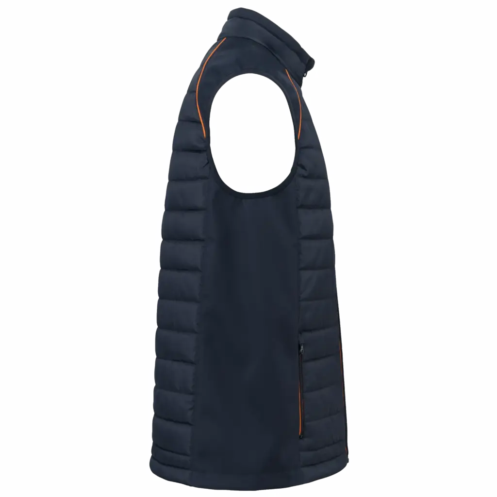 PS_WK606-S_NAVY-FLUORESCENTORANGE - Hidalgo-werbeartikel Bodywarmer Day To Day in twee stoffen, navy / fluorescent orange — productfoto 10