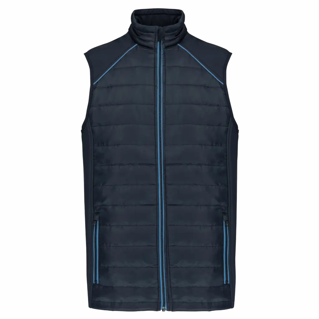 PS_WK606_NAVY-LIGHTROYALBLUE - Hidalgo Printed Bodywarmer WK606 Water-repellent Stretch XS-5XL — product photo 13