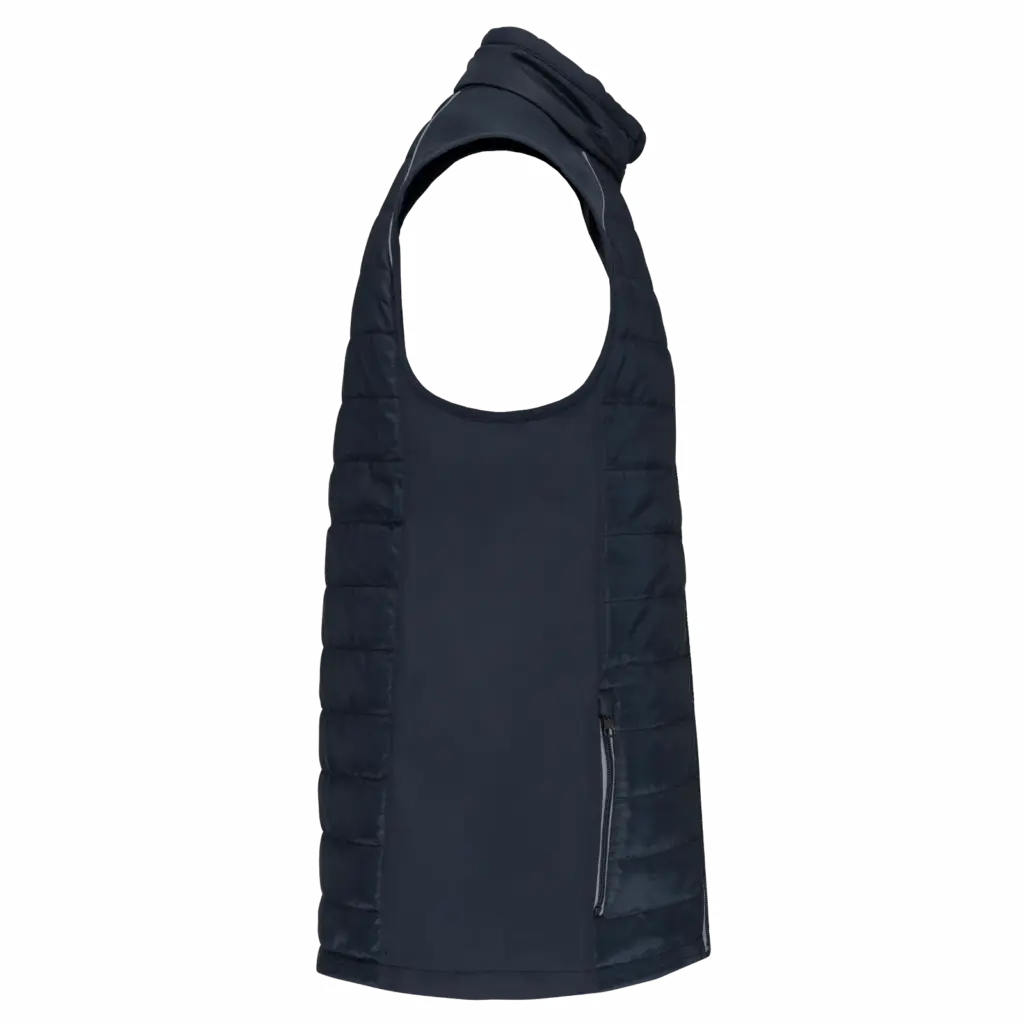 PS_WK606-S_NAVY-SILVER - Hidalgo-werbeartikel Bodywarmer Day To Day in twee stoffen, navy / silver — productfoto 13