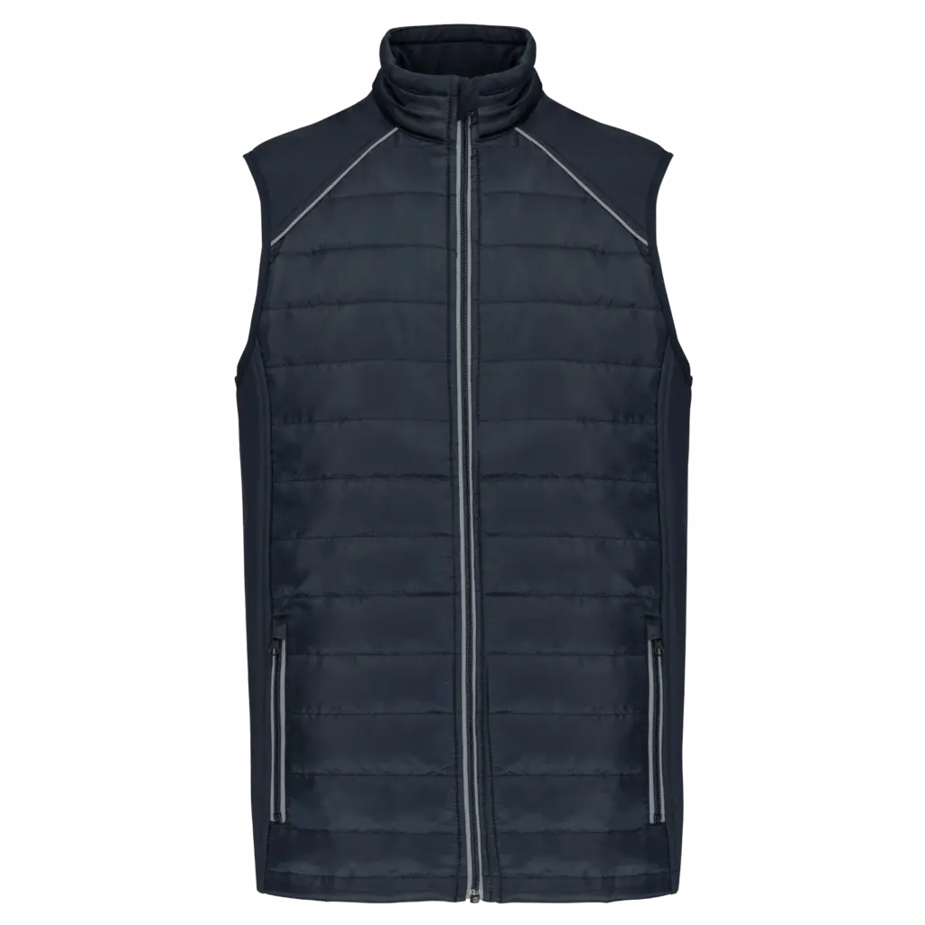 PS_WK606_NAVY-SILVER - Hidalgo Printed Bodywarmer WK606 Water-repellent Stretch XS-5XL — product photo 14