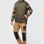 Gewatteerde uniseks bodywarmer van polykatoen multizakken — productfoto 4