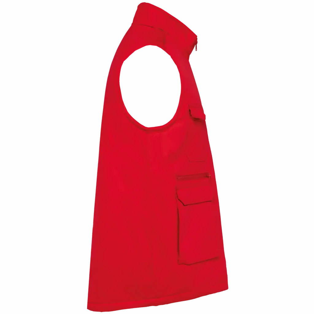Gewatteerde uniseks bodywarmer van polykatoen multizakken — productfoto 12