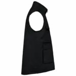 Gewatteerde uniseks bodywarmer van polykatoen multizakken, black — productfoto 6