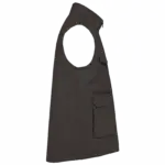 Gewatteerde uniseks bodywarmer van polykatoen multizakken, dark grey — productfoto 8