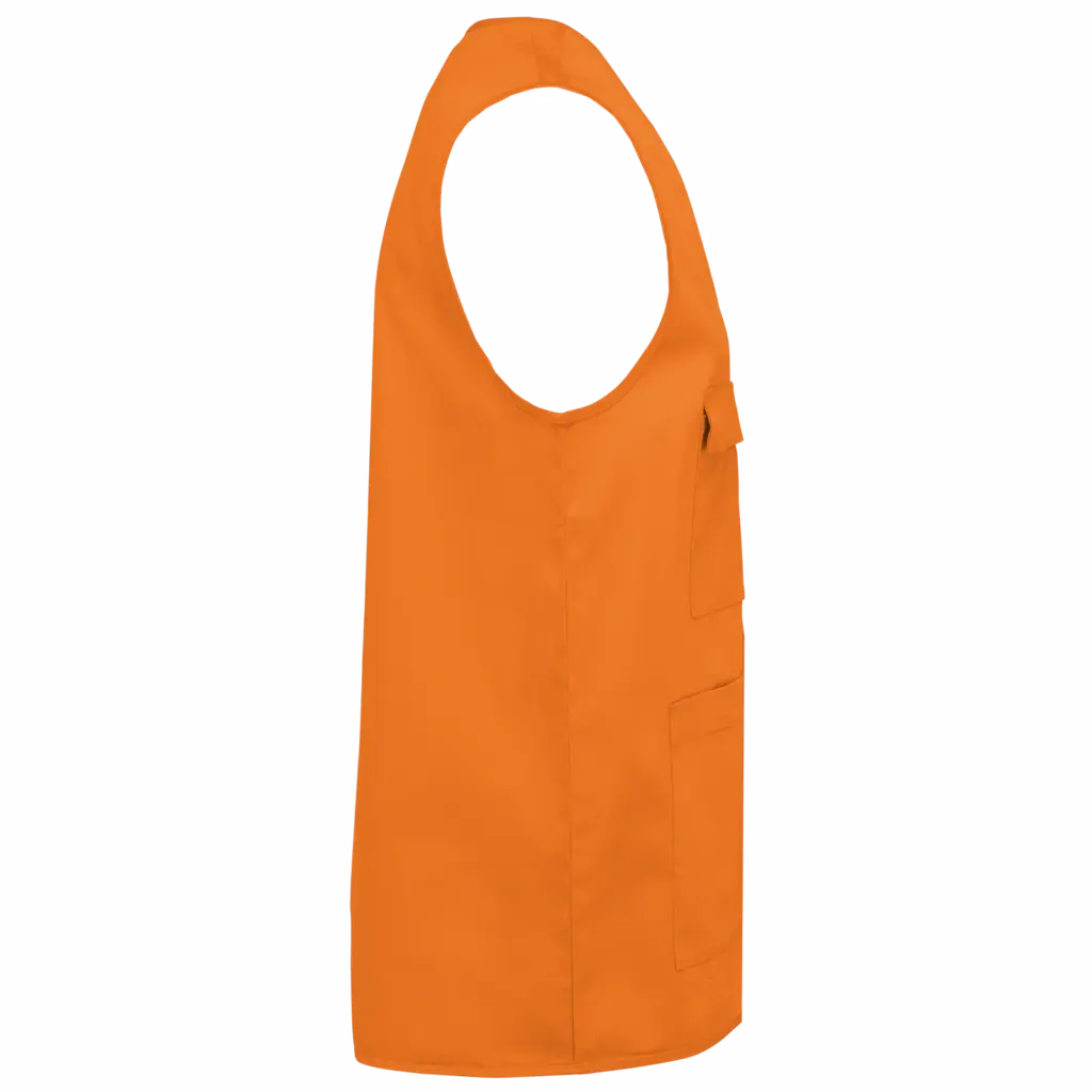 PS_WK608-S_ORANGE - Hidalgo-werbeartikel Gilet polykatoen multizakken, orange — productfoto 12