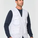 Gevoerde uniseks gilet van polykatoen multizakken — productfoto 2