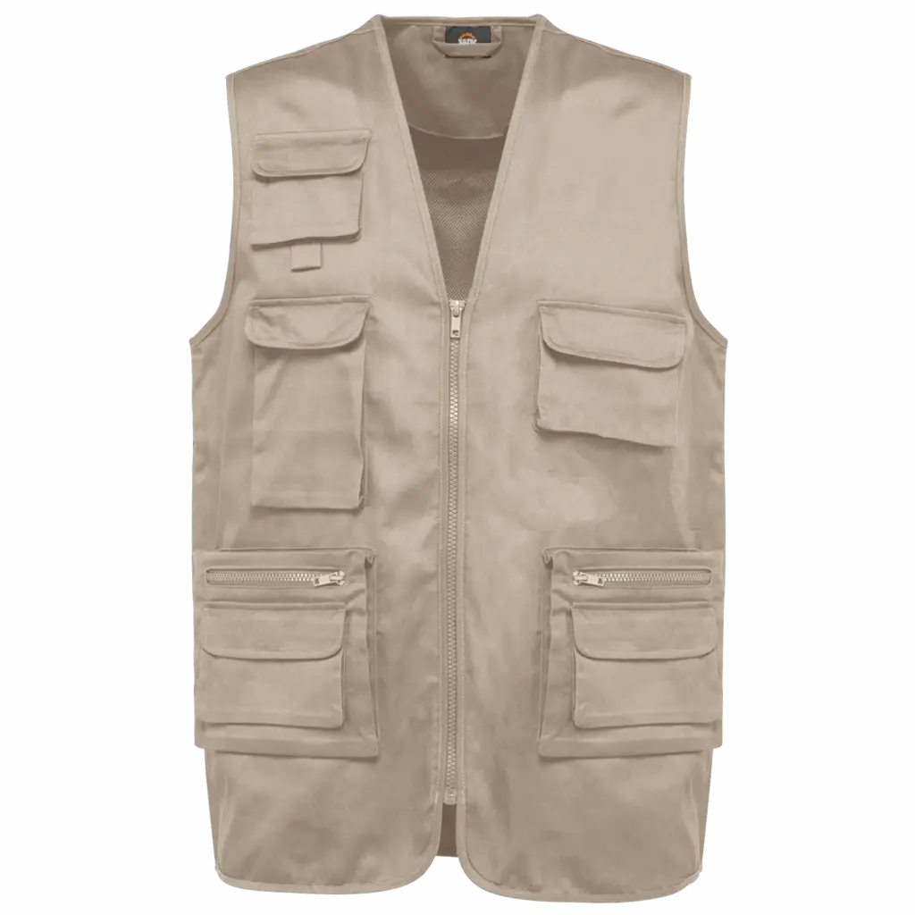 Printed Padded Gilet WK609 Multi-pocket Polycotton XS-5XL — product photo 6