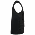 Gevoerde uniseks gilet van polykatoen multizakken, black — productfoto 6