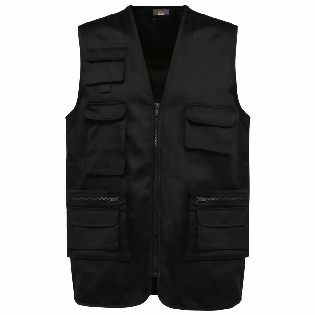 Printed Padded Gilet WK609 Multi-pocket Polycotton XS-5XL — product photo 7