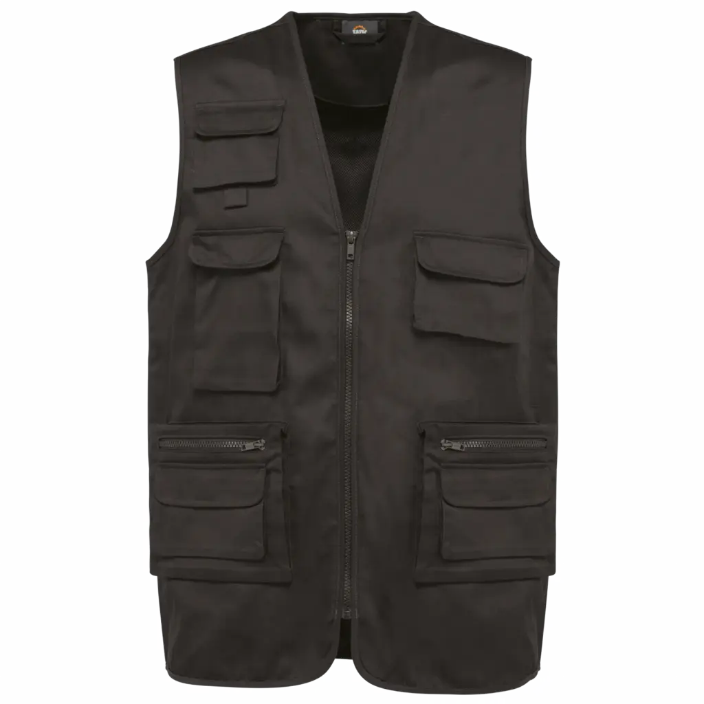 Printed Padded Gilet WK609 Multi-pocket Polycotton XS-5XL — product photo 8