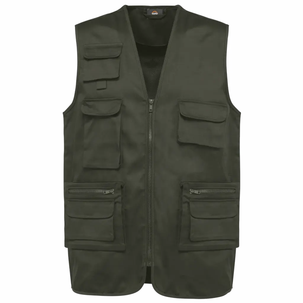 Printed Padded Gilet WK609 Multi-pocket Polycotton XS-5XL — product photo 9