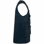 Gevoerde uniseks gilet van polykatoen multizakken, navy — productfoto 9