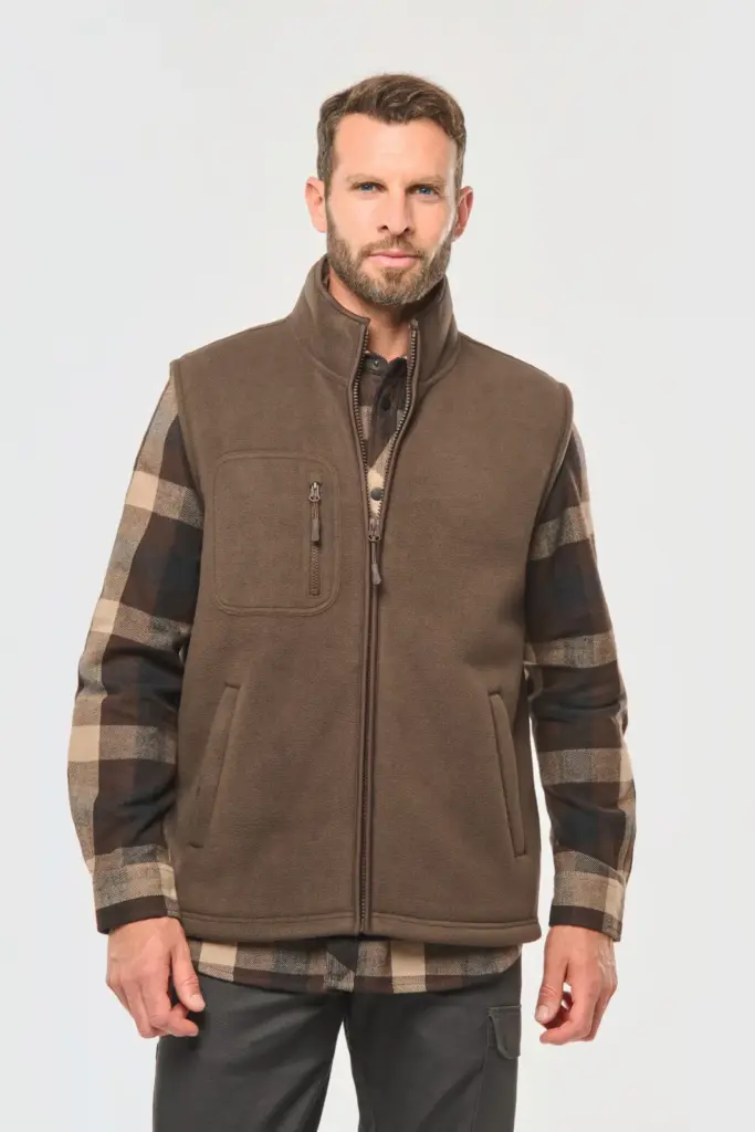 Fleece bodywarmer met binnenkant van sherpa uniseks — productfoto 2