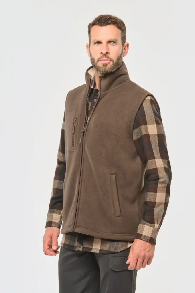 Fleece bodywarmer met binnenkant van sherpa uniseks — productfoto 4