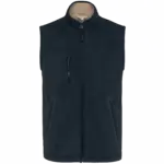 Fleece bodywarmer met binnenkant van sherpa uniseks, navy — productfoto 8