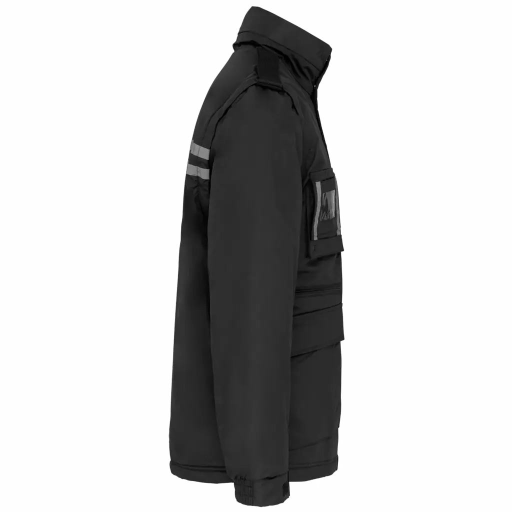 PS_WK6106-S_BLACK - Hidalgo Workwear Parka Met Afritsbare Mouwen heren, black — productfoto 5