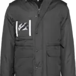 Workwear Parka Met Afritsbare Mouwen heren, black — productfoto 6