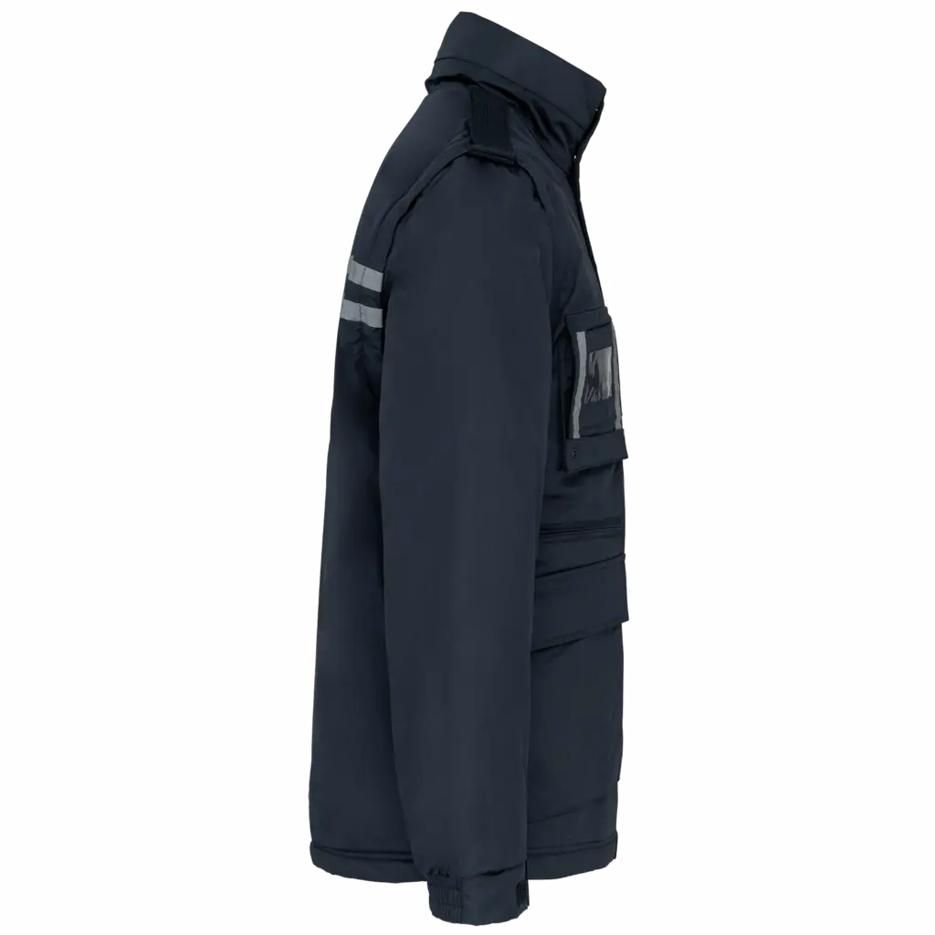 PS_WK6106-S_NAVY - Hidalgo Workwear Parka Met Afritsbare Mouwen heren, navy — productfoto 6