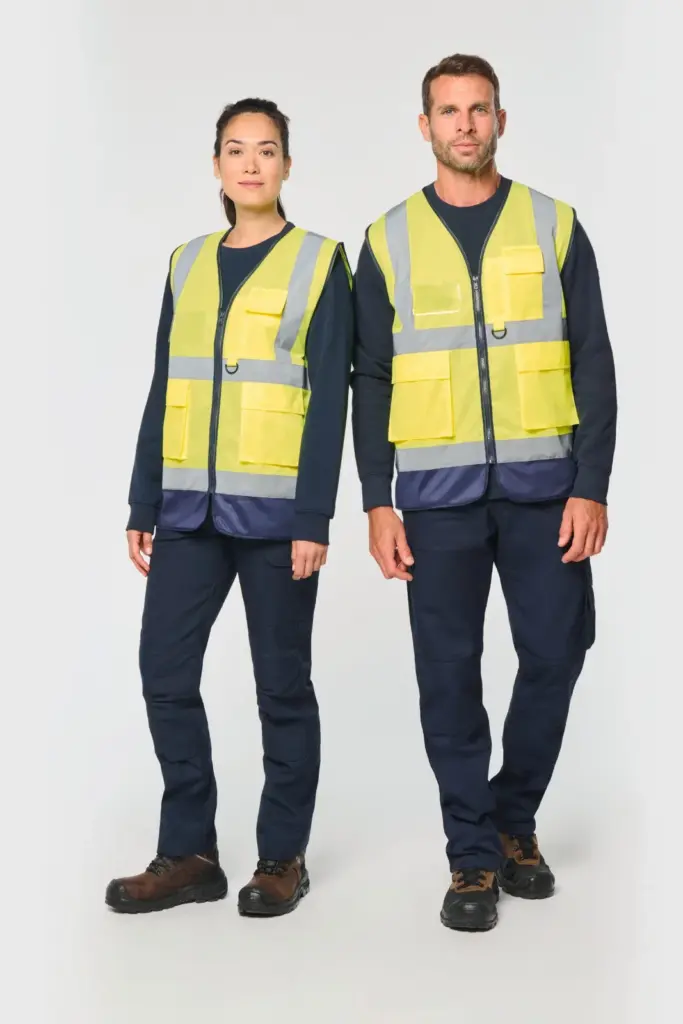 Gerecycled HI-VIS VEILIGHEIDSHESJE met rits