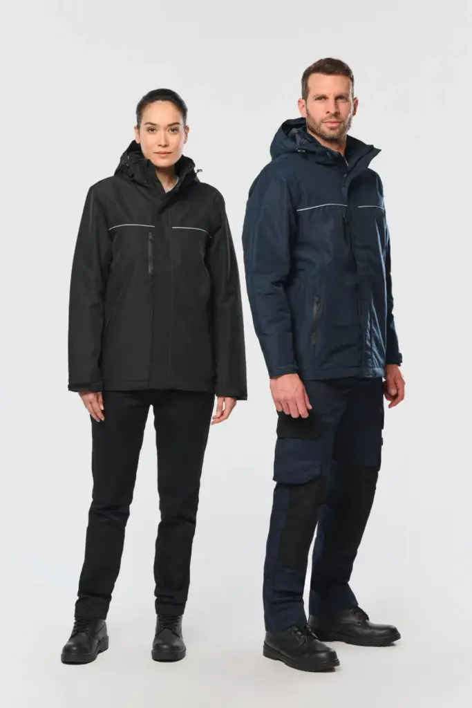 Unisex performance parka met capuchon