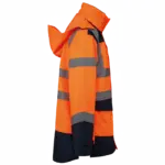 Gerecyclede veiligheidsparka 4-in-1, hi viz orange / navy — productfoto 5