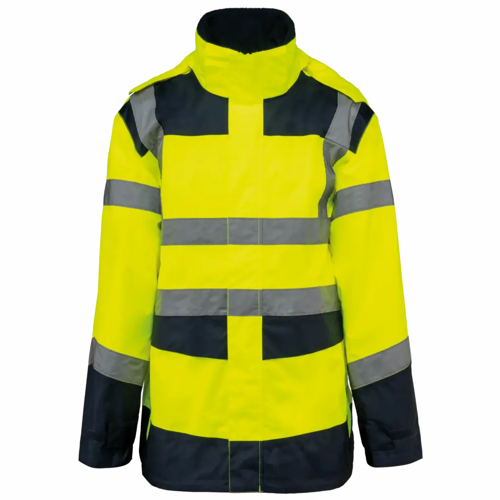 Gerecyclede veiligheidsparka 4-in-1, hi viz yellow / navy — productfoto 7