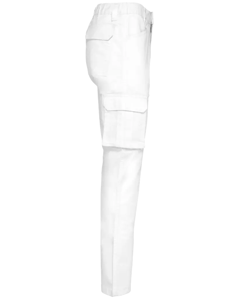 Ecologische herencargobroek, white — productfoto 10