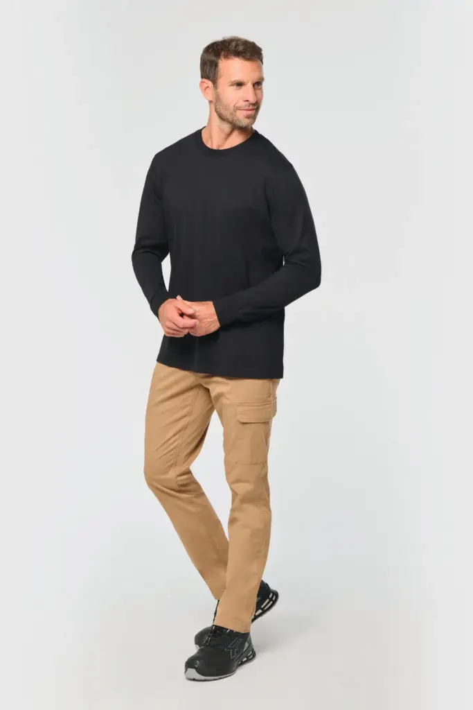 Unisex katoenen stretchbroek — productfoto 3