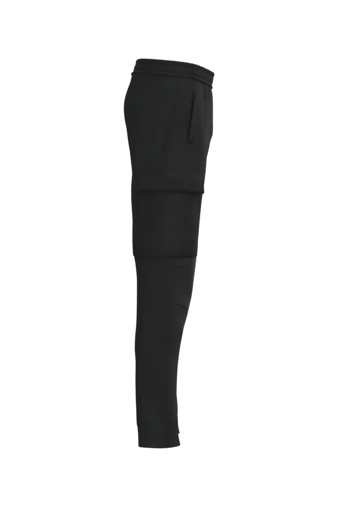 Ecologische heren fleece cargobroek, black — productfoto 5