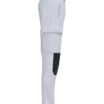 Ecologische heren fleece cargobroek, white — productfoto 7