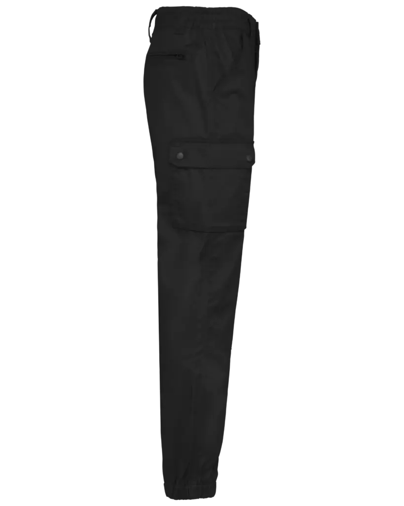 Uniseks Cargobroek uniseks met elastisch boord, black — productfoto 5