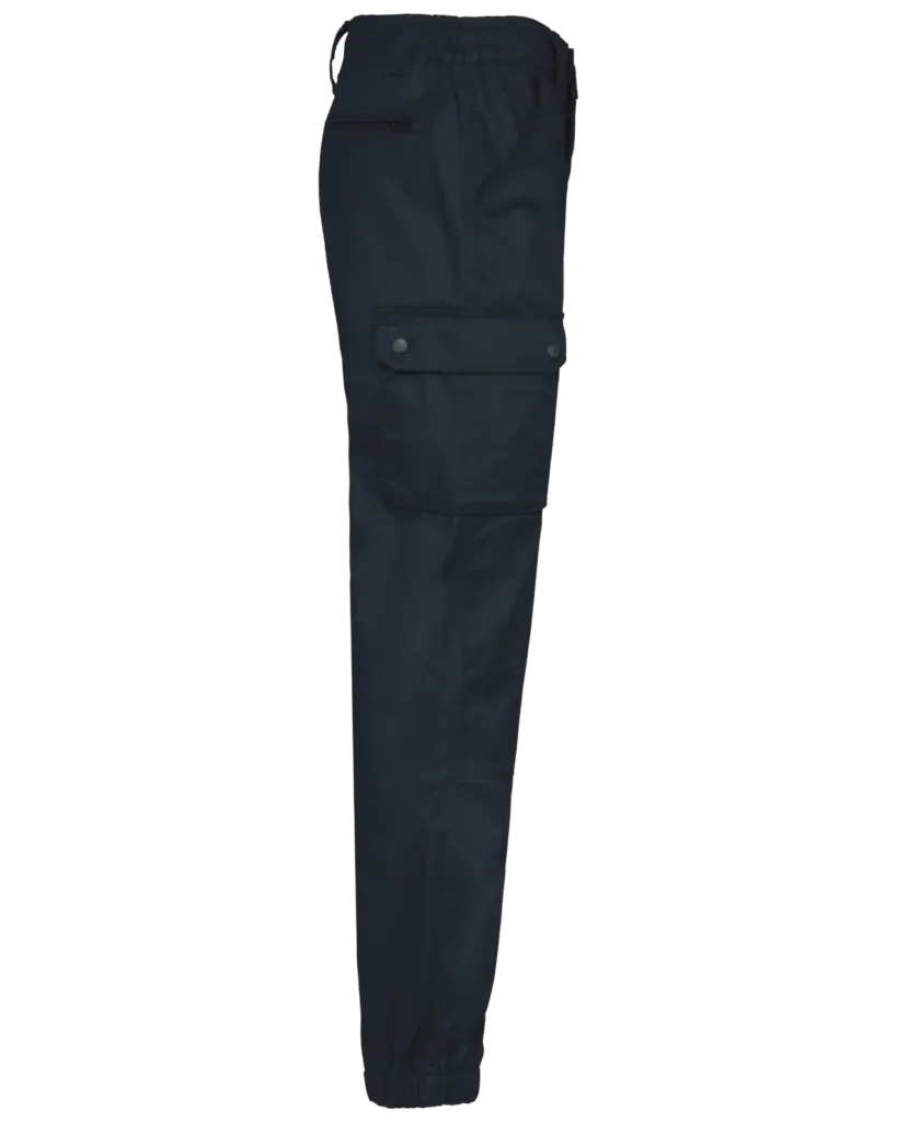 Uniseks Cargobroek uniseks met elastisch boord, navy — productfoto 7