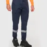 Uniseks Cargobroek uniseks met elastische boord en reflecterende strook