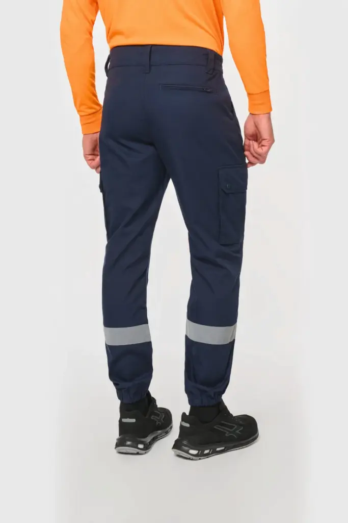 Uniseks Cargobroek uniseks met elastische boord en reflecterende strook — productfoto 2