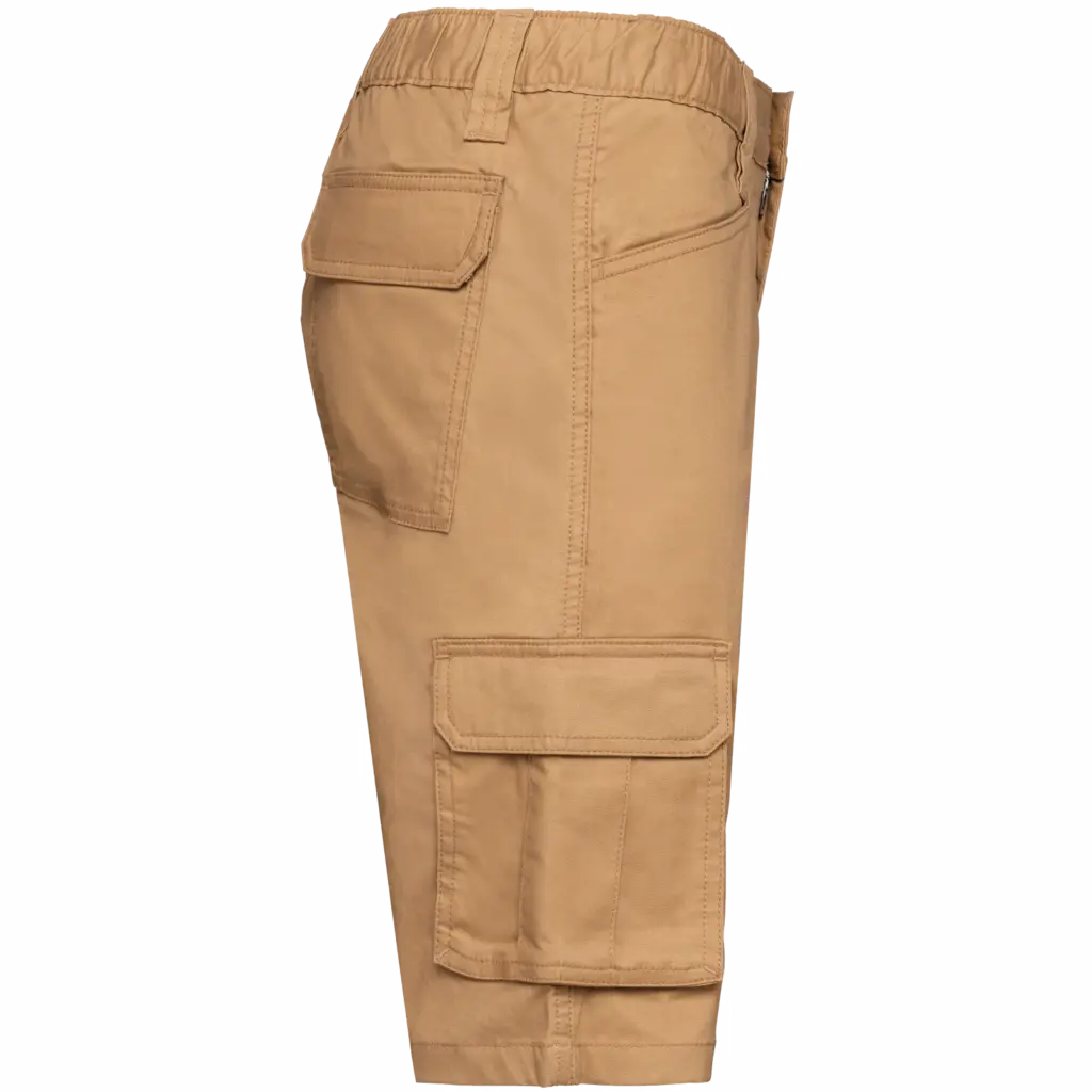 Ecologische heren bermuda met meerdere zakken, camel — productfoto 6