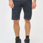 Denim herenbermuda met meerdere zakken