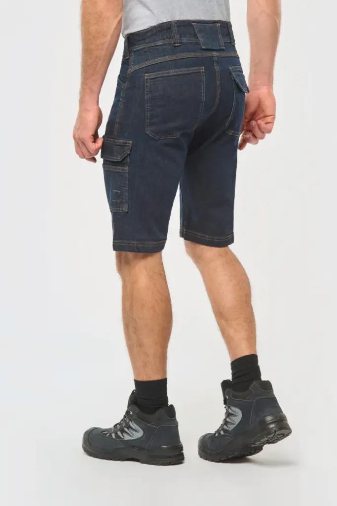 Denim herenbermuda met meerdere zakken — productfoto 2