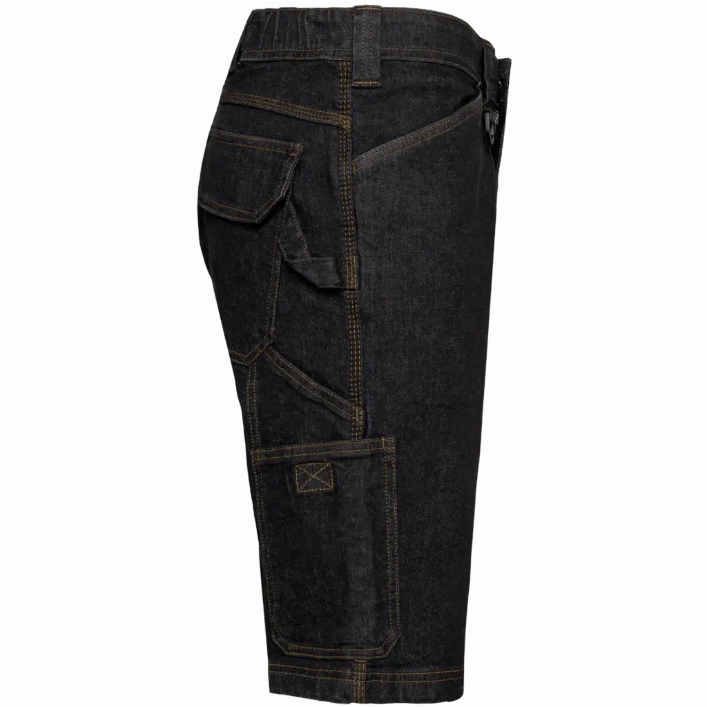 Denim herenbermuda met meerdere zakken, black rinse — productfoto 5