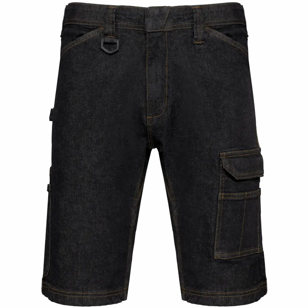 Arbeitsbermuda Denim WK715 bedrucken Cargo Stretch 36-54 FR — Produktfoto 6