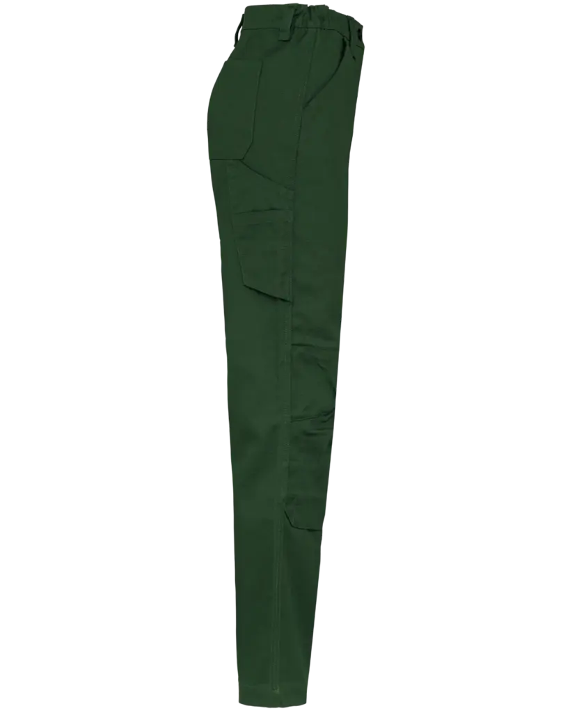 Dames werkbroek met meerdere zakken, forest green — productfoto 7