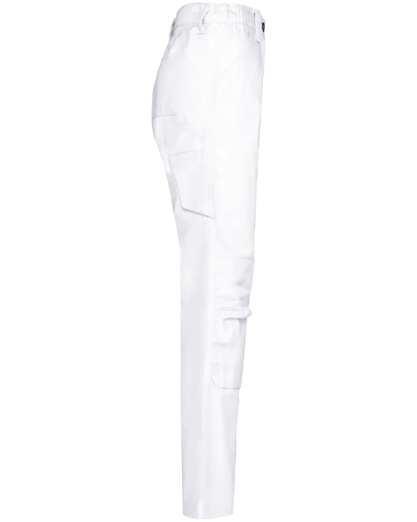 Dames werkbroek met meerdere zakken, white — productfoto 11