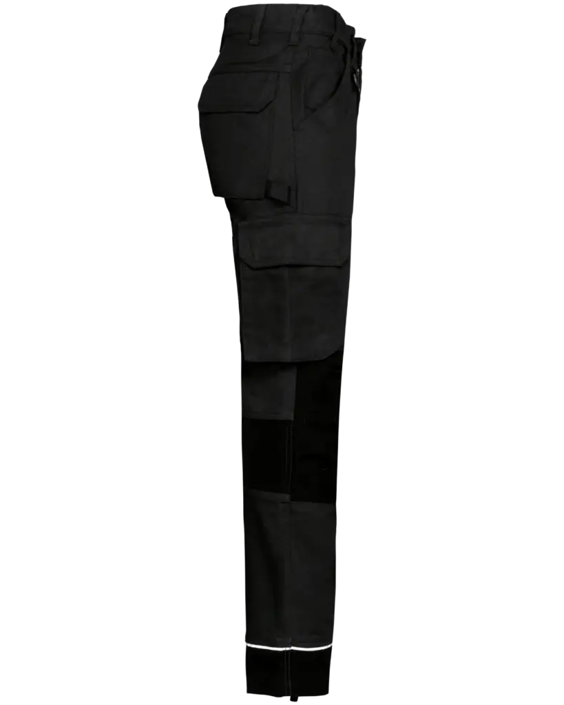 Gerecycled performance heren  werkbroek, black — productfoto 5