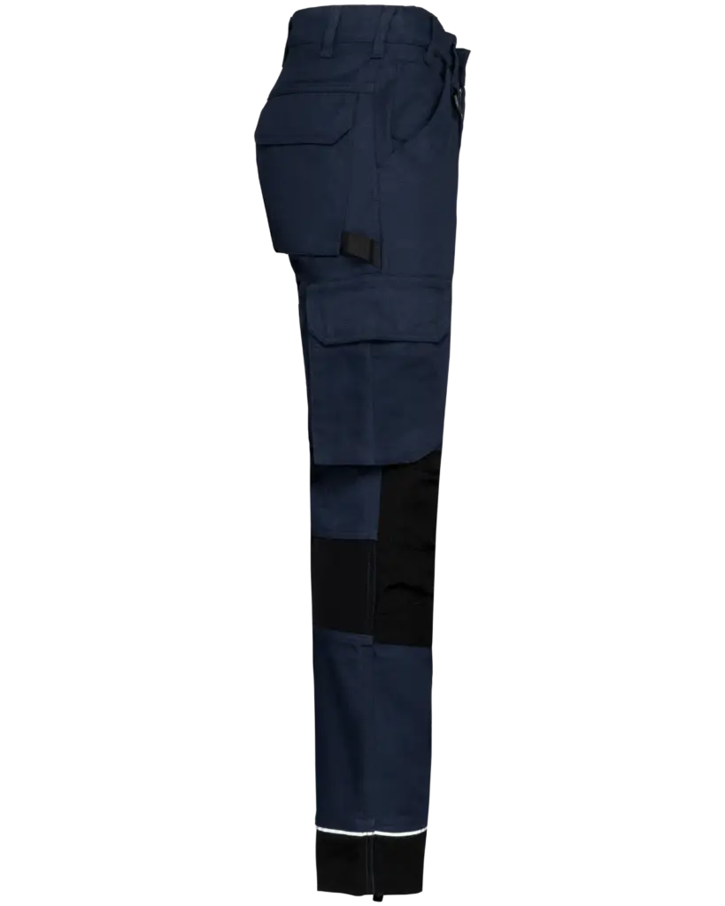 Gerecycled performance heren  werkbroek, navy / black — productfoto 9