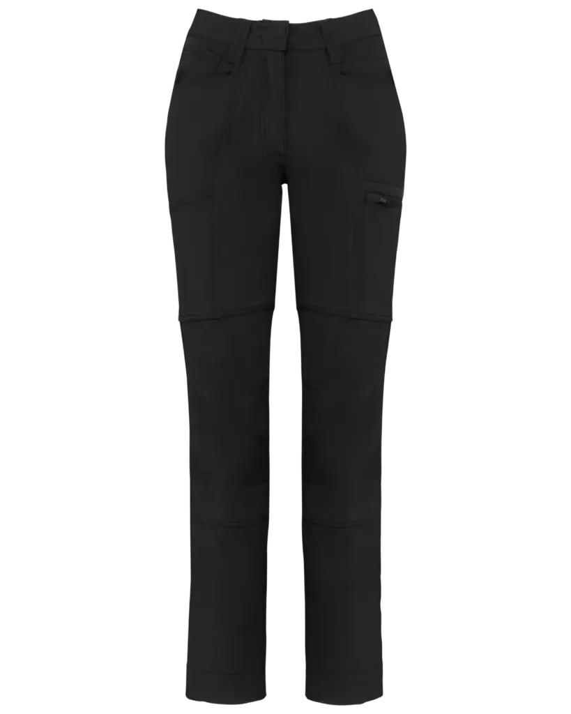 Gerecyclede stretchbroek voor dames, black — productfoto 6