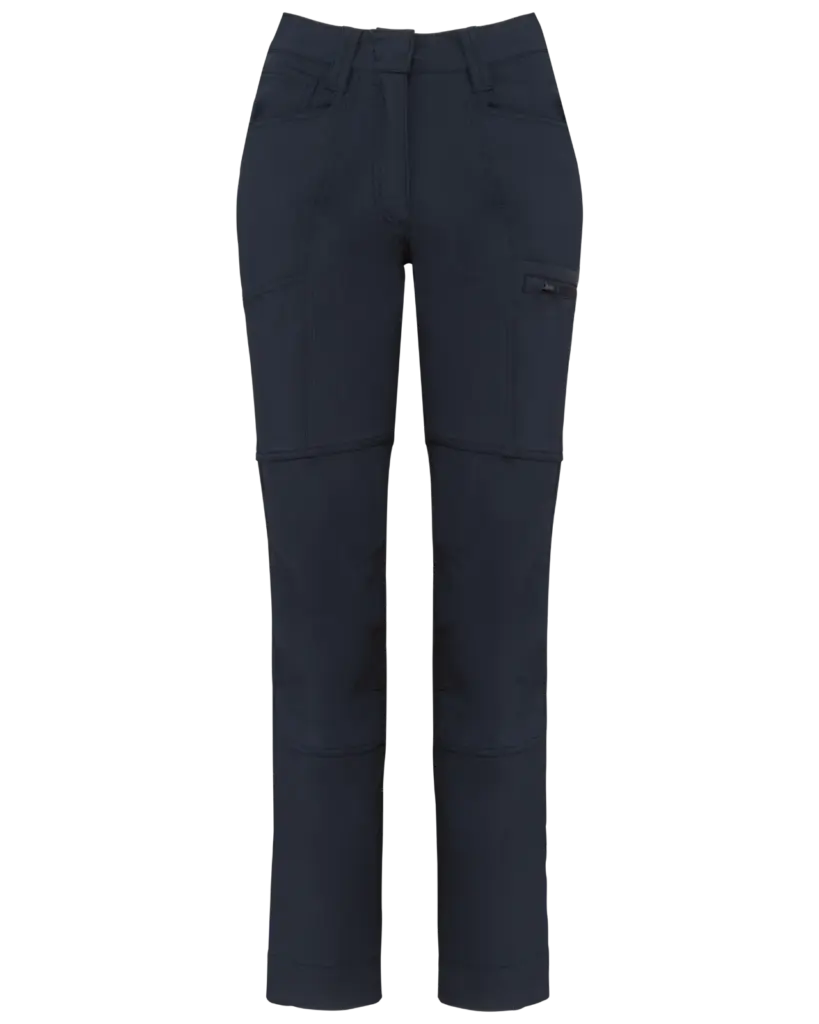 Gerecyclede stretchbroek voor dames, navy — productfoto 8